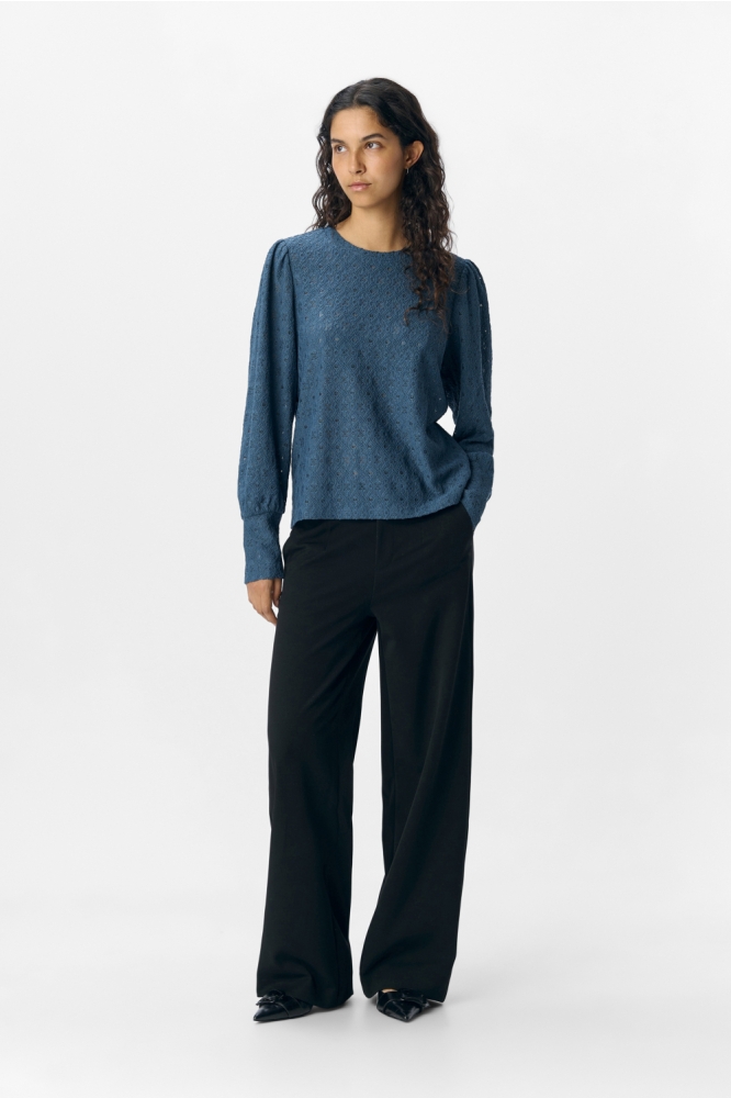 OBJLAILA L/S RE TOP NOOS 23046626 DARK DENIM